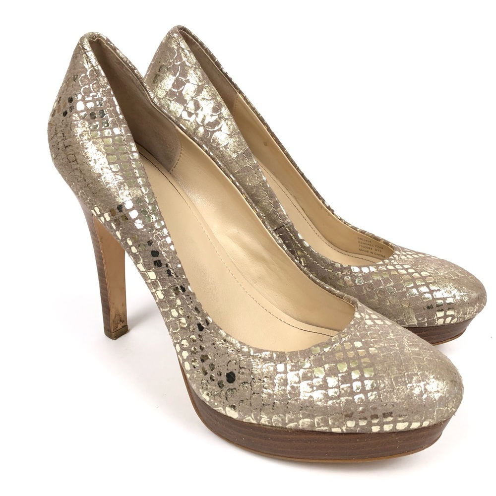 Calvin Klein Heels Kendall Faux Snakeskin Pumps
